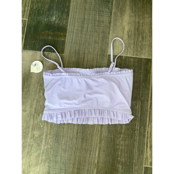Decree Purple Smoked Bandeau Swim Top size Large NEW - Picture 4 of 4